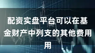 配资实盘平台可以在基金财产中列支的其他费用